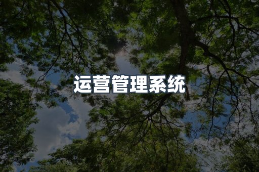 运营管理系统